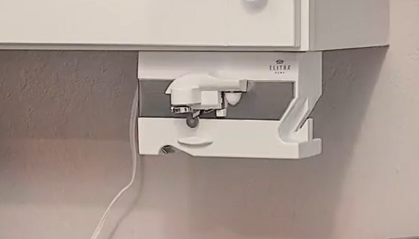 Electric corded under cabinet canopener saves space